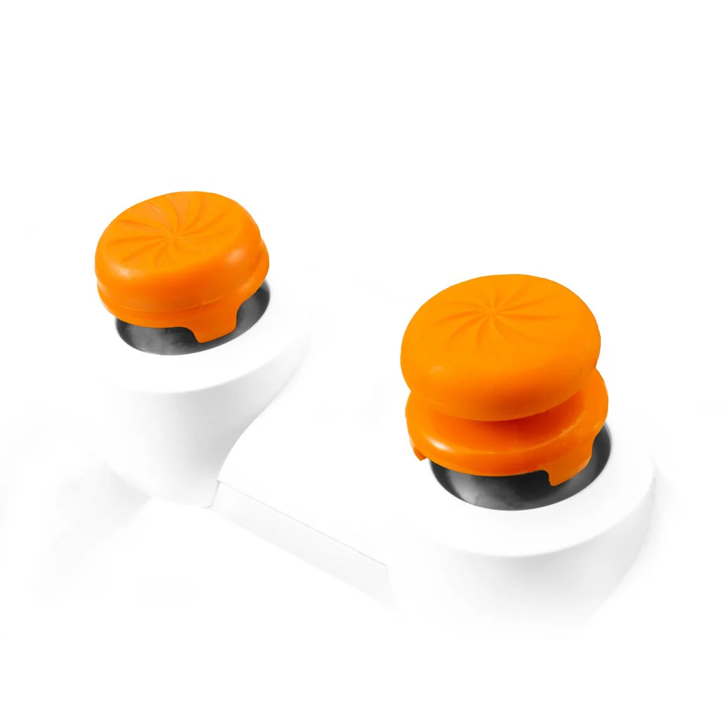 KONTROLFREEK Performance Thumbstick For PlayStation 4 DualShock 4 Controller / PlayStation 5 DualSense Controller / Xbox One Controller (FPS Freek Vortex ORANGE Edition)