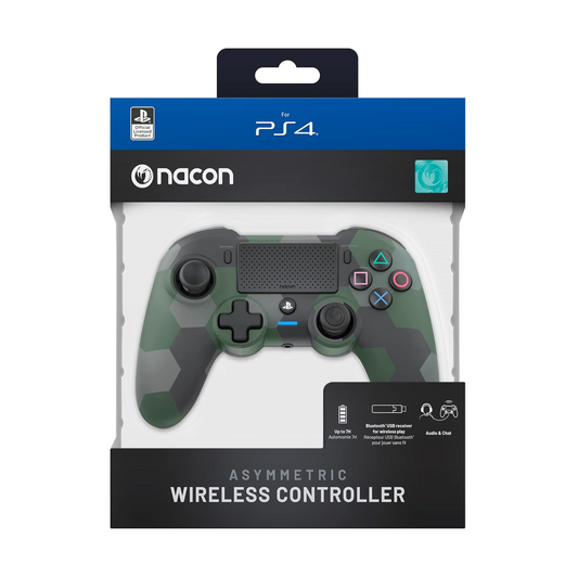 NACON PlayStation 4 Asymmetric Wireless Controller For PS4 / PC (Camouflage Green) [Sony Official Licensed]
