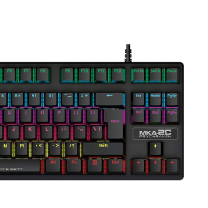 ARMAGGEDDON MKA-2C Neo PsychRaven | Linear Key | 12 Backlight Effects | Hotswap-able Switch | 87 Keys | Wired RGB Gaming Keyboard (Black)