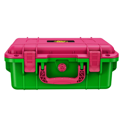 DEVASO Professional Deluxe Waterproof Travel Case For Nintendo Switch V1 / V2 / OLED (Green & Pink)