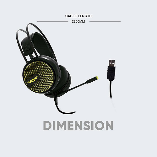 ARMAGGEDDON NUKE 7 Ironsight | 50mm Neodymium Drivers | Multi-Color LED | 7.1 Surround Sound | USB-Connection RGB Gaming Headphones & Headsets [2019 Edition]