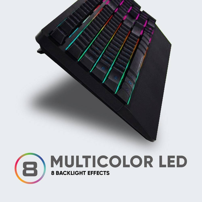 ARMAGGEDDON AK-666X | Silent Key | 8 Backlight Effects | High Profile TactKeys Membrane | 104 Keys | Wired RGB Gaming Keyboard