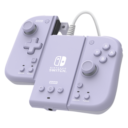 HORI NSW-428A Split Pad Compact Controller + Attachment Set For Nintendo Switch V1 / V2 / OLED (Lavender Purple)