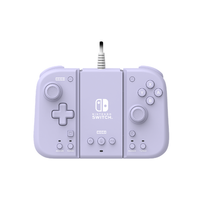 HORI NSW-428A Split Pad Compact Controller + Attachment Set For Nintendo Switch V1 / V2 / OLED (Lavender Purple)