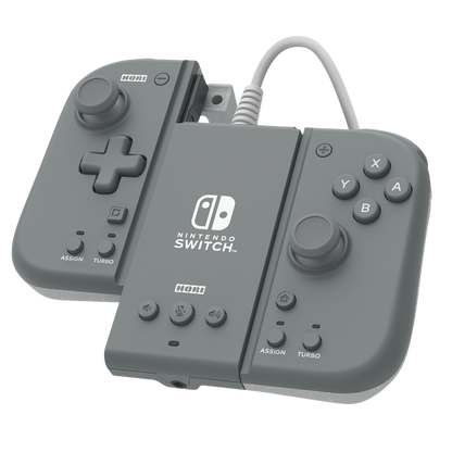 HORI NSW-426A Split Pad Compact Controller + Attachment Set For Nintendo Switch V1 / V2 / OLED (Slate Grey)