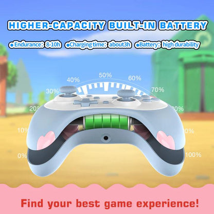 IINE L289 Tokyo Rise 2ND Gen Mini Cartoon Cat Wireless Controller For Nintendo Switch (Grooky Green)