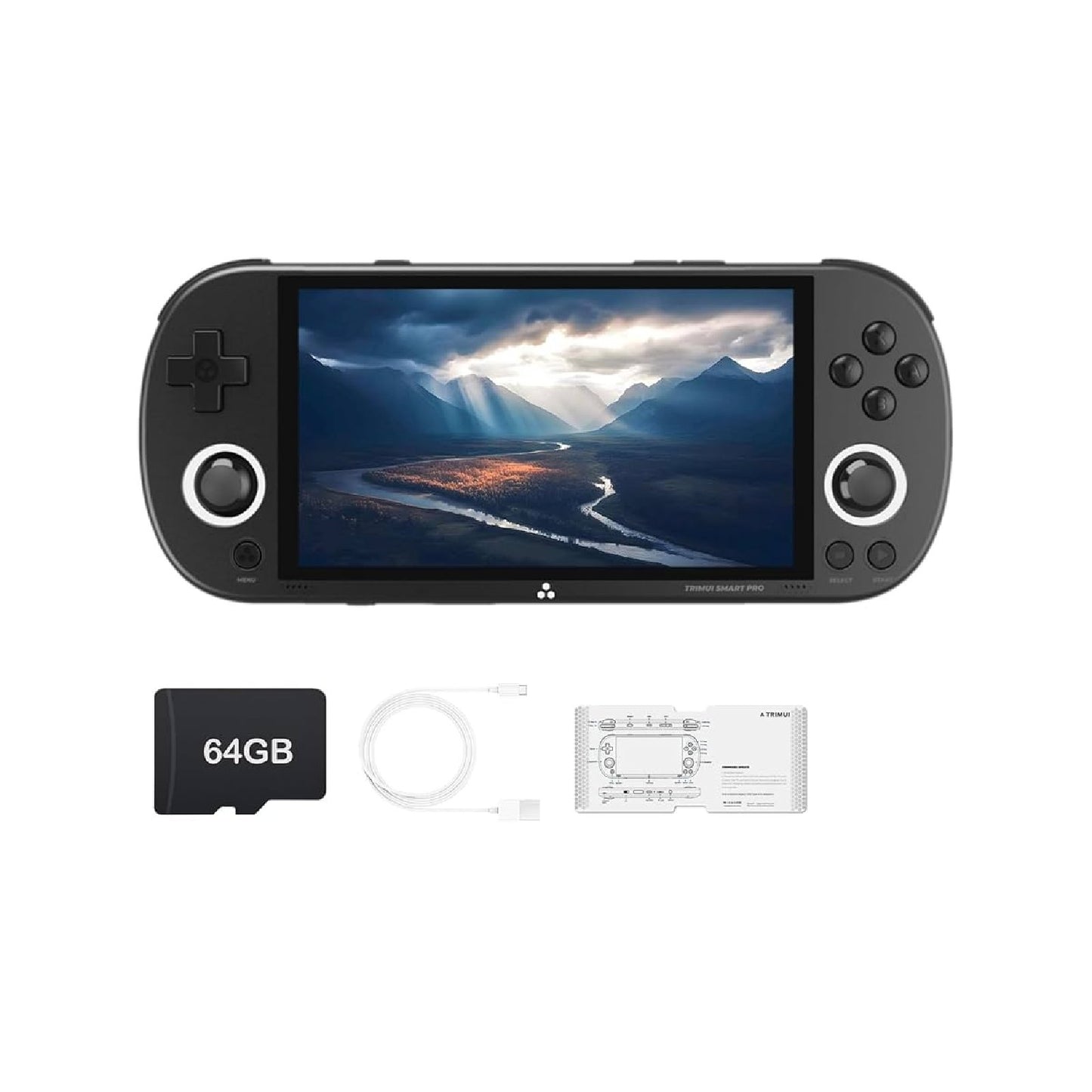 TRIMUI TrimUI Smart Pro Handheld Retro Gaming Console with Preloaded Games (64GB / Black)