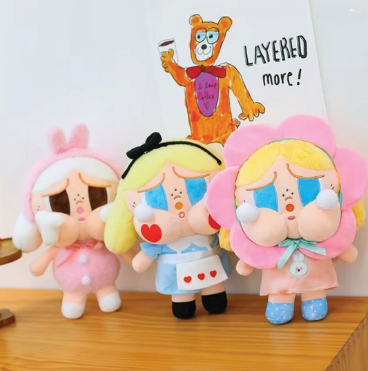 Crybaby Plush Toy Pink 45CM | Crybaby Maid Blue Plush Toy 30CM | Crybaby Flower Pink Plush Toy 30CM Plushie Soft toy