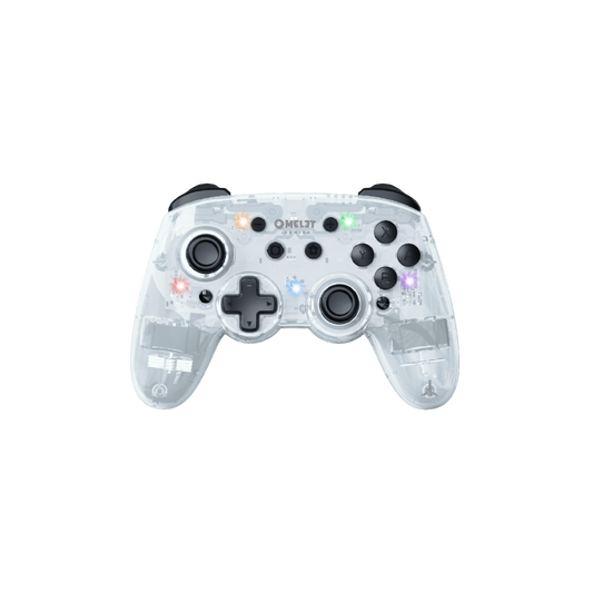 OMELET GAMING Wireless Crystalline Pro Series Joy-Con Controller For Nintendo Switch V1 / V2 / OLED (Transparent Jade White)