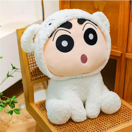 Crayon Shin-chan Plush Toy Shinchan Shiro Hoodie 30CM Super Cute