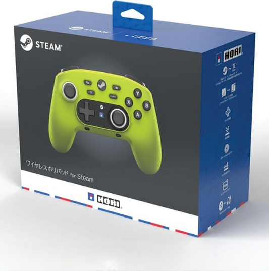 HORI Wireless Controller Horipad For PC Steam Neon Yellow